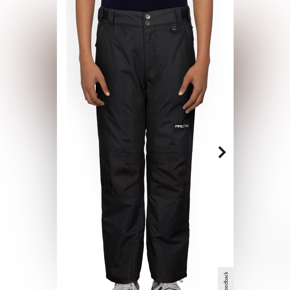 Arctix Kids Snow Pants With Reinforced Knees and Seat‎ L Black New With Tags